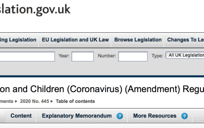 The Adoption and Children (Coronavirus) (Amendment) Regulations 2020, and a little bit of history.