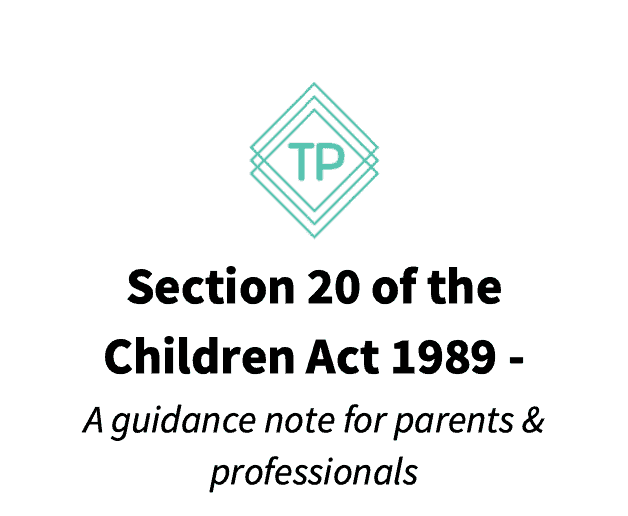 Section 20 accommodation of children (‘voluntary accommodation / care’) Guidance Note