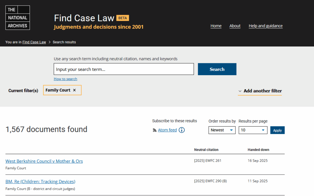 Will my Family Court judgment be published?