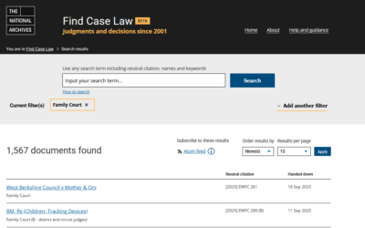 Will my Family Court judgment be published?