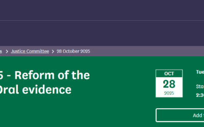 ‘Reform of the Family Court’ – evidence session for the House of Commons Justice Committee